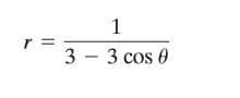 1
r =
3 - 3 cos 0
