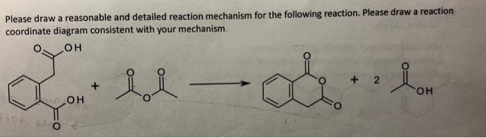 Please draw a reasonable and detailed reaction mechanism for the following reaction. Please draw a reaction
coordinate diagram consistent with your mechanism.
.OH
au-d
OH
2
OH