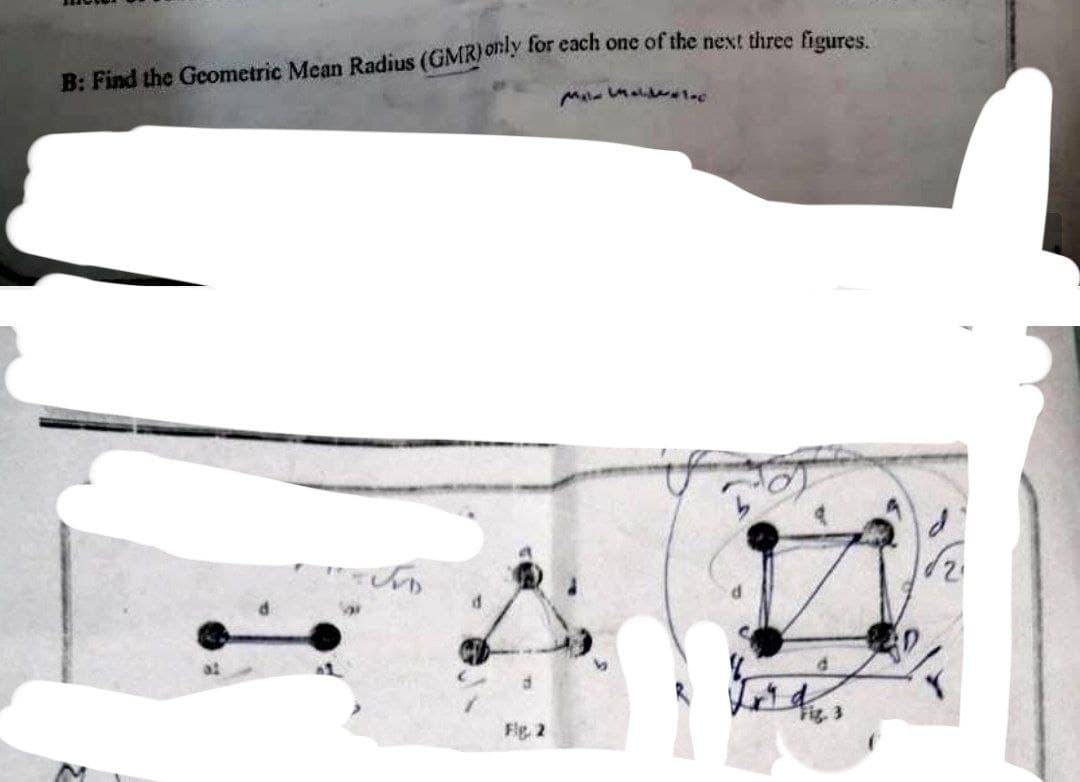 B: Find the Geometric Mean Radius (GMR) only for each one of the next three figures.
Fig. 2
Male Maldelac