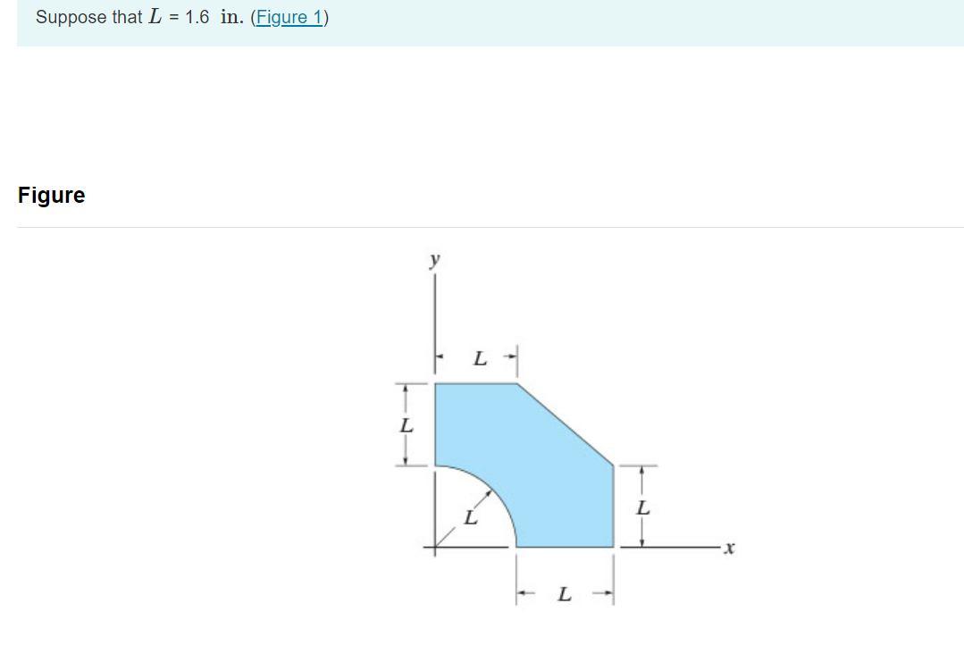 Suppose that L = 1.6 in. (Figure 1)
Figure
L
L
L