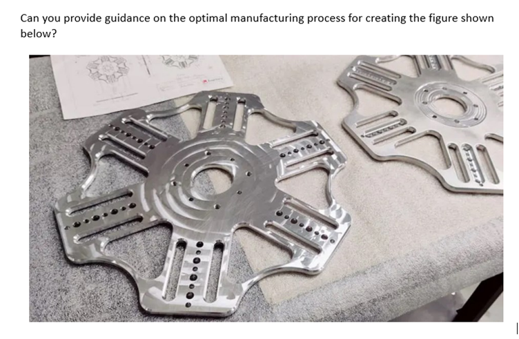 Can you provide guidance on the optimal manufacturing process for creating the figure shown
below?