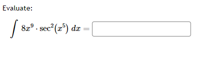 Evaluate:
[ 82³. sec² (2³) dr