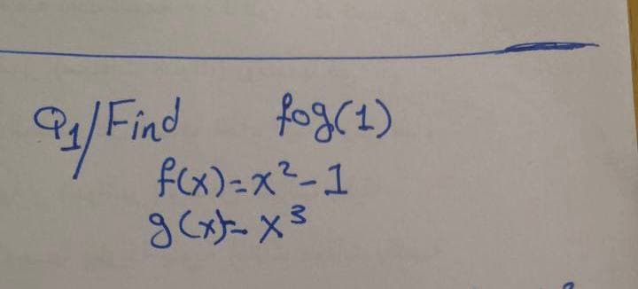4/Find fgc1)
fca)=xー1
8(ー×3
