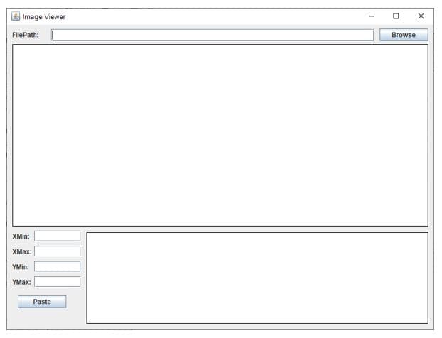 Image Viewer
FilePath:
Browse
XMin:
XMax:
YМax:
Paste
