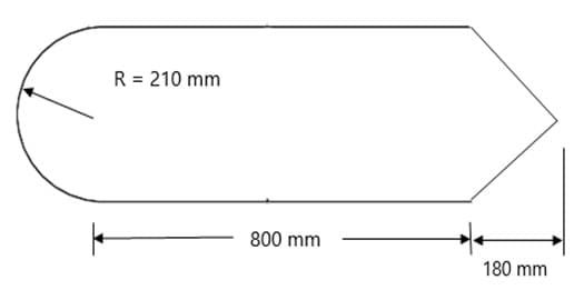 R = 210 mm
800 mm
180 mm
