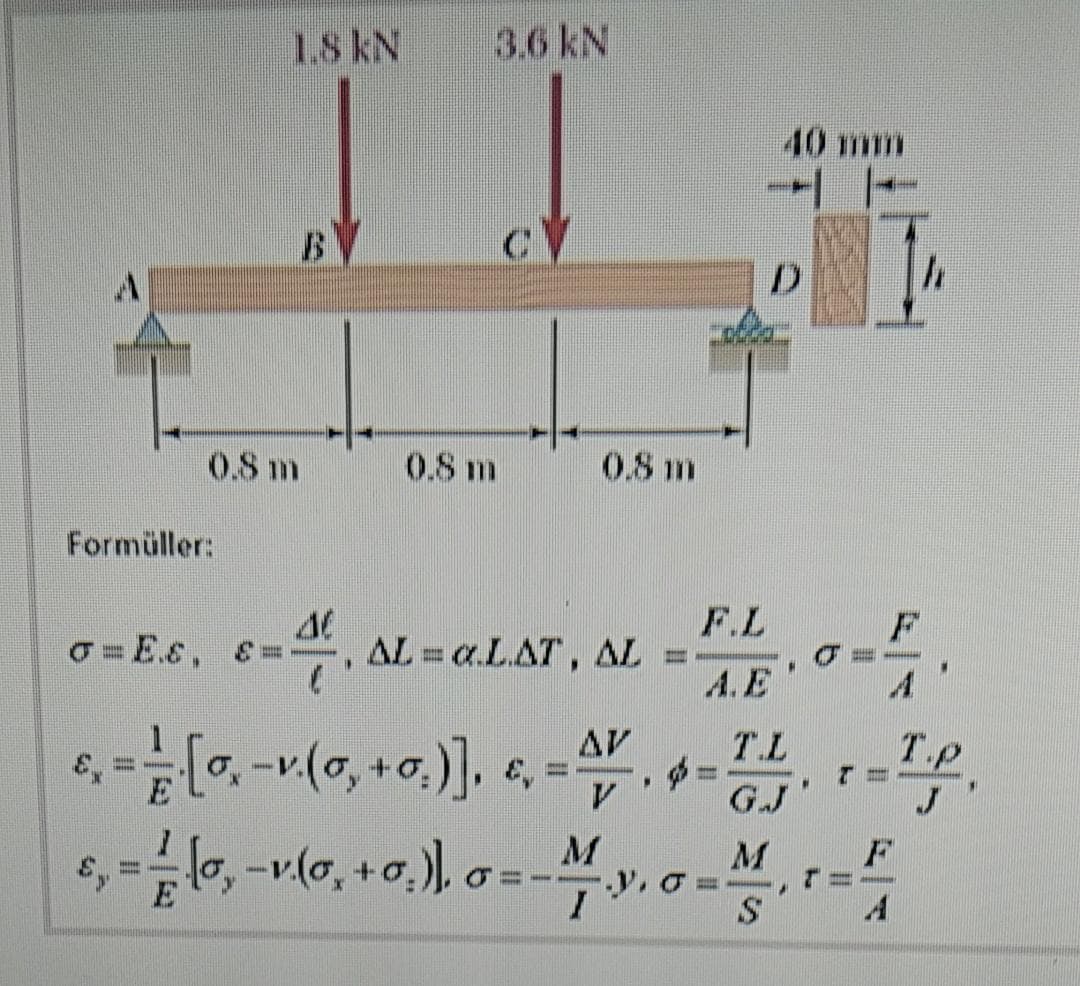 1.8 kN
3.6 kN
40 mr
/-
CV
0.8 m
0.8 m
0.8 m
Formüller:
F.L
O = E.s,
3,
AL a.L.AT, AL
A.E
AV
[0,-«(0, +0.)], c,
T.p
T.L
G.J
M
S
