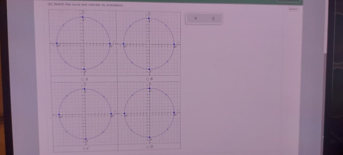 (b) Sketch the curve and indicate its orientation.
4
-6.
17
B
of
D
B°
Español