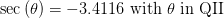 sec (0)-3.4116 with in QII
e