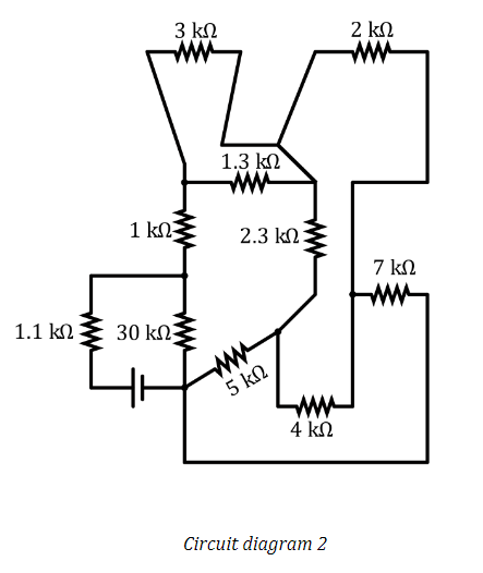 1.1 ΚΩ
1 ΚΩ
30 ΚΩ
3 ΚΩ
1.3 ΚΩ
2.3 ΚΩ
www
5 ΚΩ
4 ΚΩ
Circuit diagram 2
2 ΚΩ
7 ΚΩ