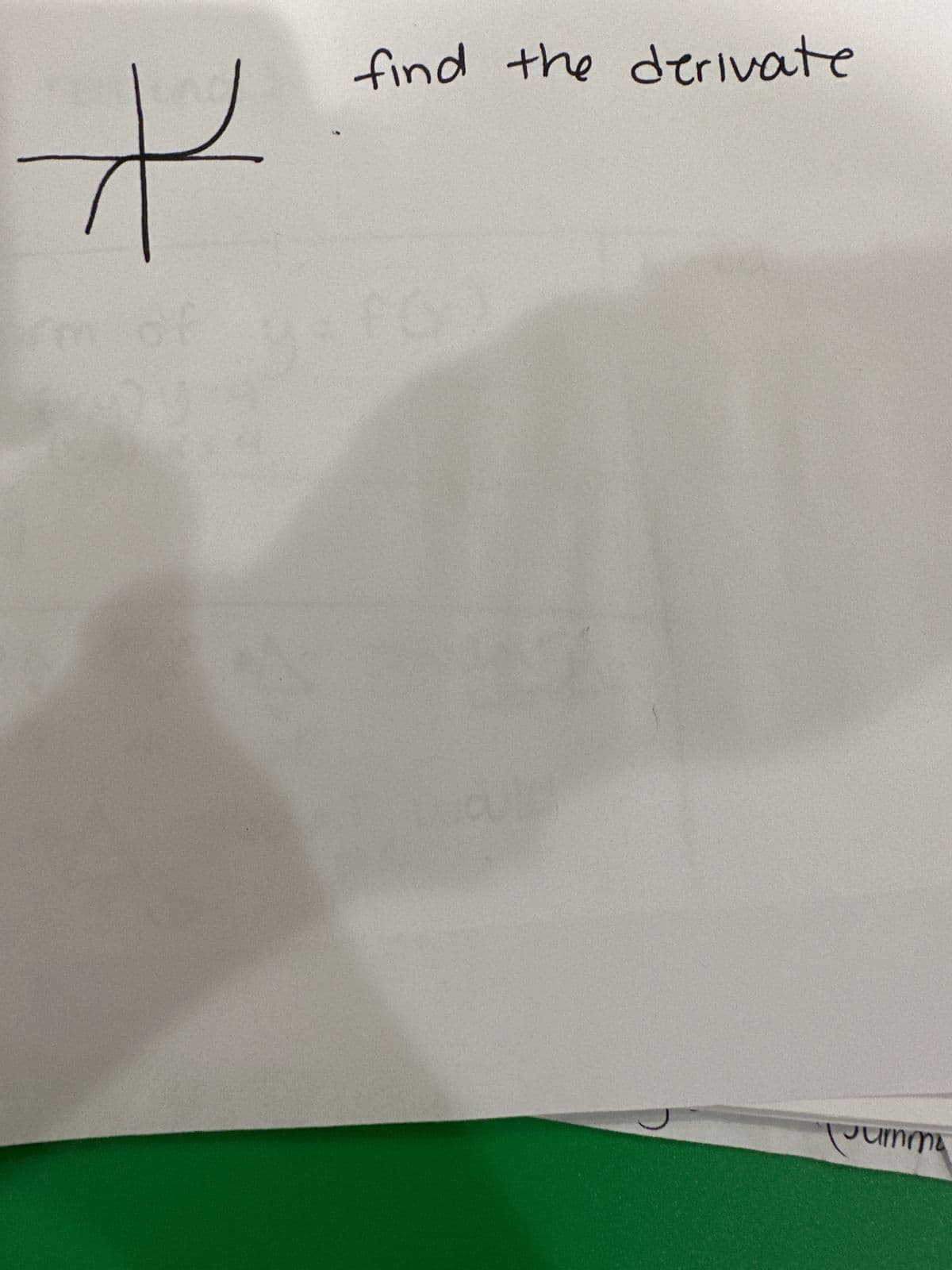 *
7
find the derivate.
Summa