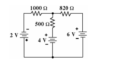 2V-
1000 Ω
Μ
500 ΩΣ
4V
820 Ω
Μ W
6V