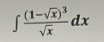 3
√(1-√x) dx