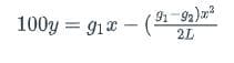 100y=91x (91-92)x²
2L