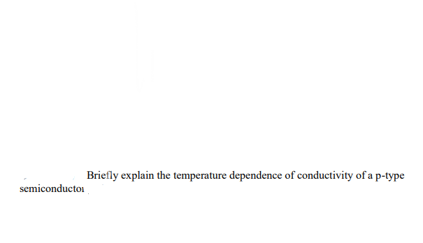 Briefly explain the temperature dependence of conductivity of a p-type
semiconductoi
