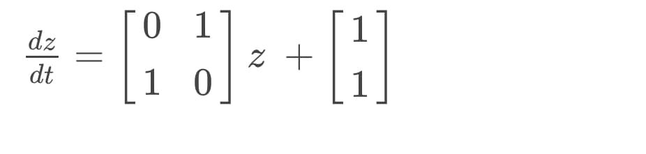 dz
dt
0
= [1] ² + H
10