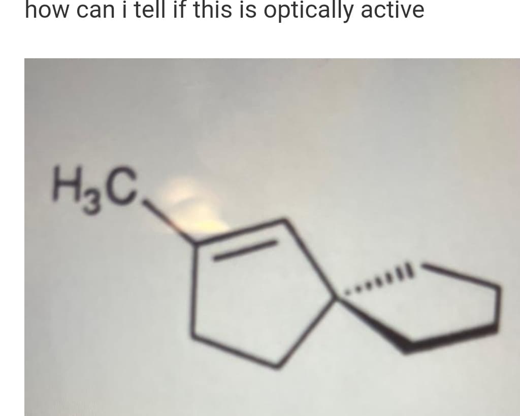 how can i tell if this is optically active
H₂C.