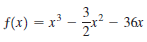 f(x) = x³ - r -
36x
