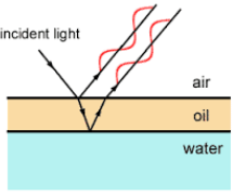 incident light
air
oil
water
