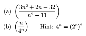 2n
(31²-221-32)
(a)
(b) (2)
Hint: 4" = (2¹)2