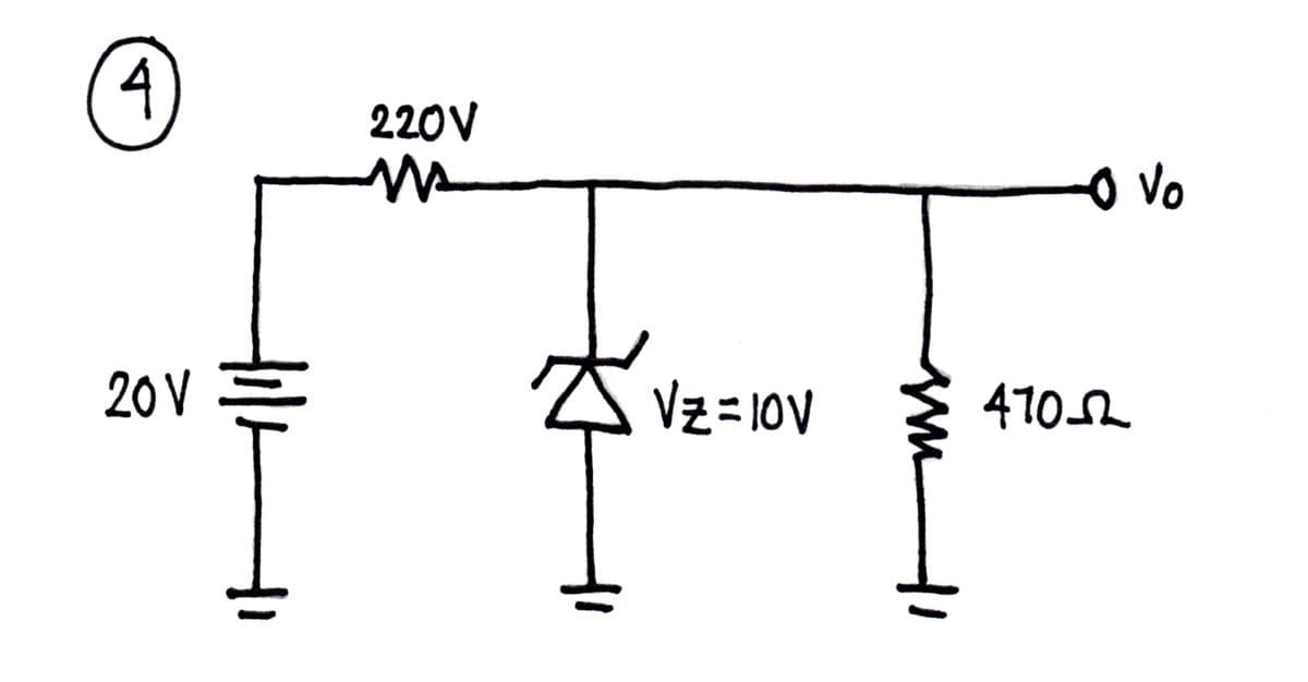 4
220V
Vo
20 V
Vz =10V
4102
