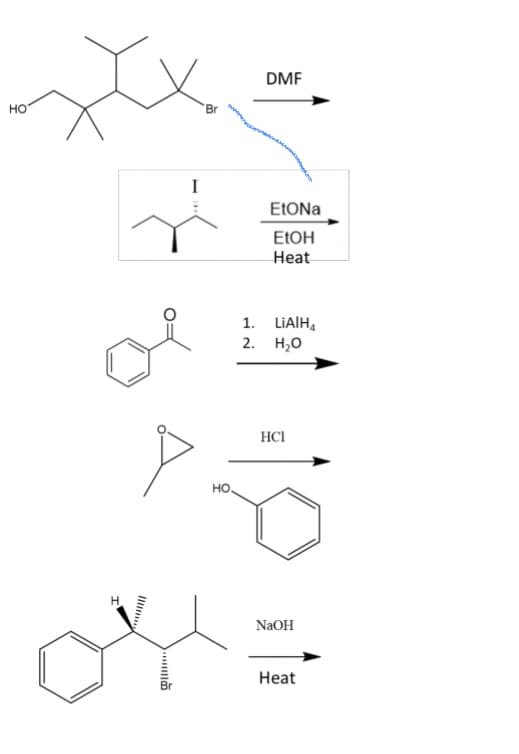 DMF
HO
Br
ELONA
ELOH
Нeat
1. LIAIH,
2. Н,о
HCI
но.
NAOH
Нeat
