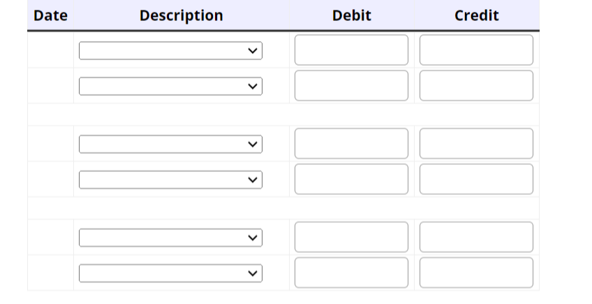 Date
Description
Debit
Credit