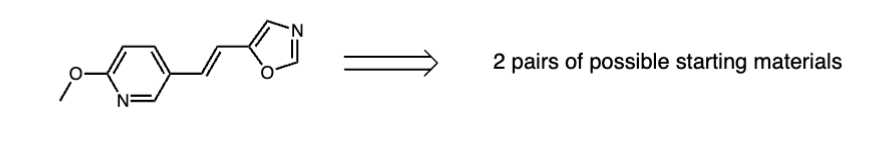 NE
2 pairs of possible starting materials