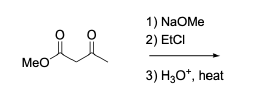 1) NaOMe
2) EICI
MeO
3) H3O*, heat
