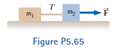 T
m2
- F
Figure P5.65
