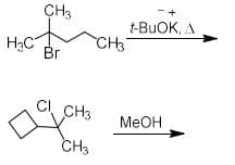 CH3
t-BUOK, A
HạC
CH3
Br
Cl CH3
MeOH
CH3
