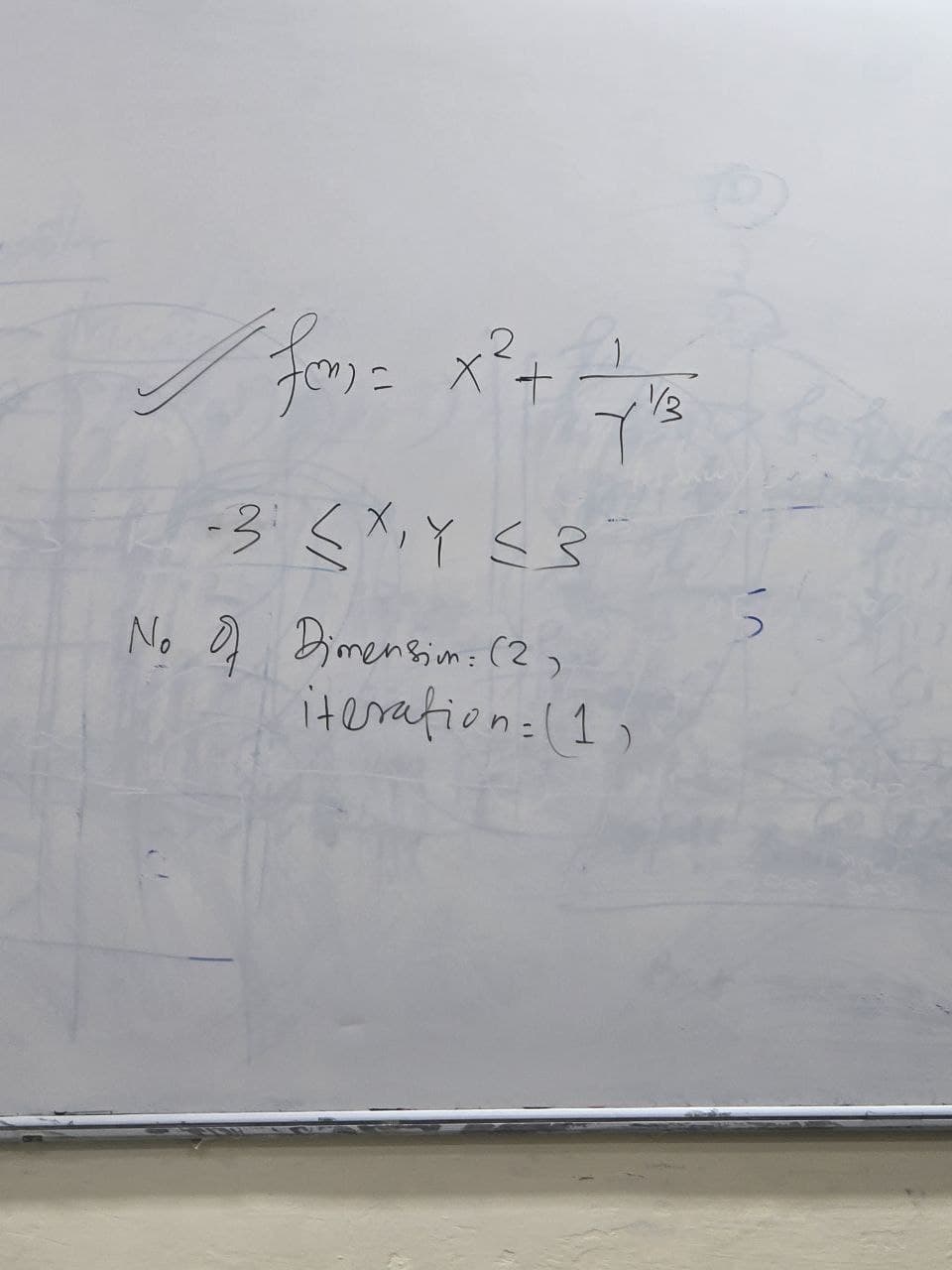 ✓f
X+
1/3
-3 (X,Y ≤3
No of Dimension: (2,
iteration:(1)