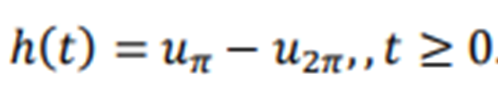 h(t) = un – u2n,t > 0.
