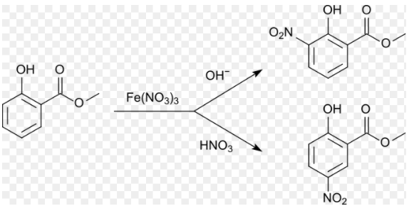 OH O
O2N
OH
OH
Fe(NO3)з
OH
HNO3
NO2

