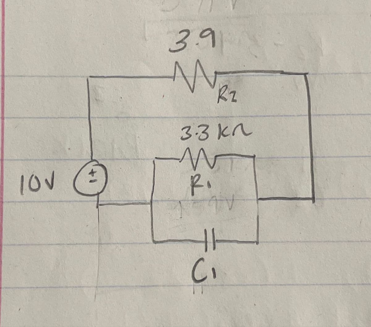 10V
3.9
Rz
3.3 kn
R.
HH
C₁