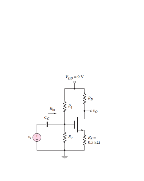 VDD =9 V
Rp
R1
Rin
Ovo
Cc
Rg =
0.5 k2
R2
