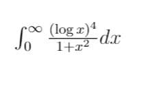 0
(log r)* dx
1+x²
