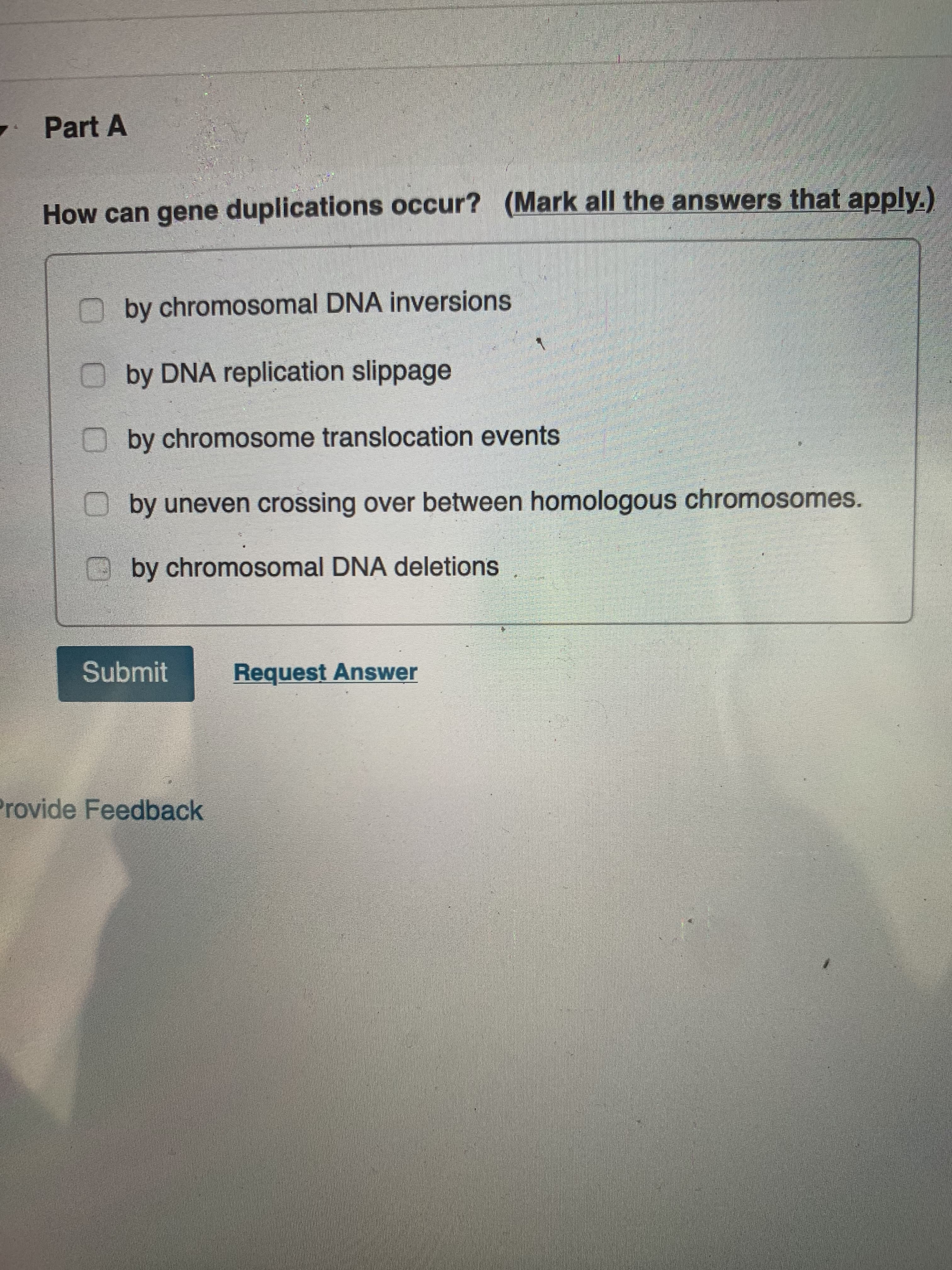 How can gene duplications occur?
