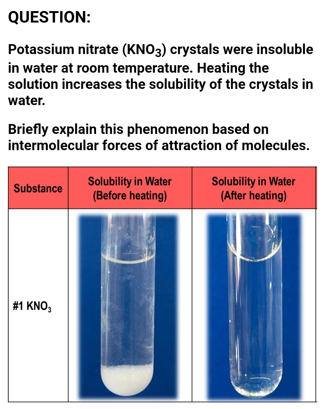 Answered: Potassium nitrate (KNO3) crystals were… | bartleby