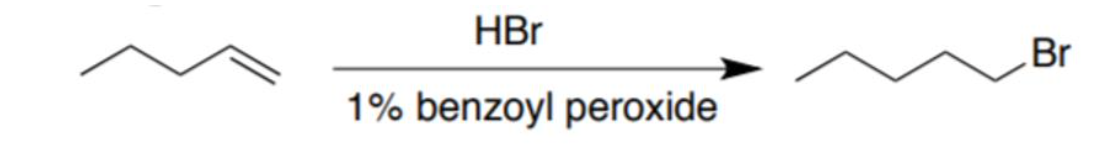 HBr
Br
1% benzoyl peroxide
