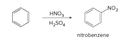 NO2
HNO,
H,SO4
nitrobenzene
