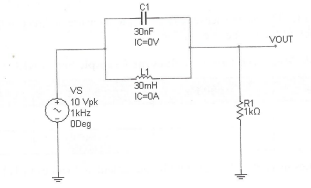 VS
10 Vpk
1kHz
ODeg
30nF
IC=OV
sth
30mH
IC=OA
R1.
21k0
VOUT