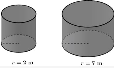 r = 2 m
r = 7m