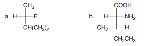 CH3
ÇOOH
а. Н.
-F
b.
H-
-NH2
CH(CH3)2
CH3
CH,CH3
