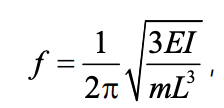 1 3EI
f :
2n V mL
1
т
