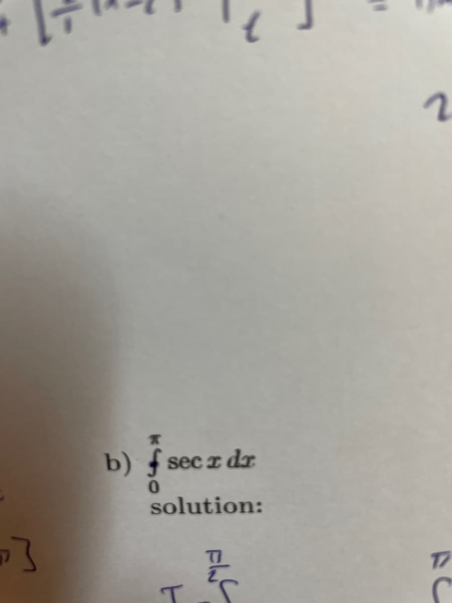 3
b)
sec z dr
sec
solution:
T
にん
T
2