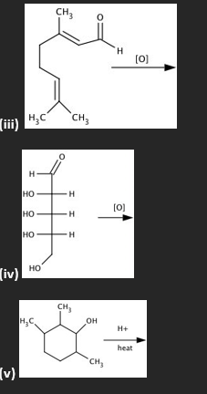 (iii)
H₂C
H
CH3
CH3
H
[0]
HO
-H
[0]
HO
H
HO
H
HO
(iv) |
H₂C,
CH₂
OH
H+
(v)
CH3
heat