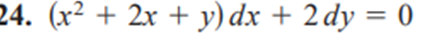 24. (х? + 2х + у) dx + 2dy %3D 0

