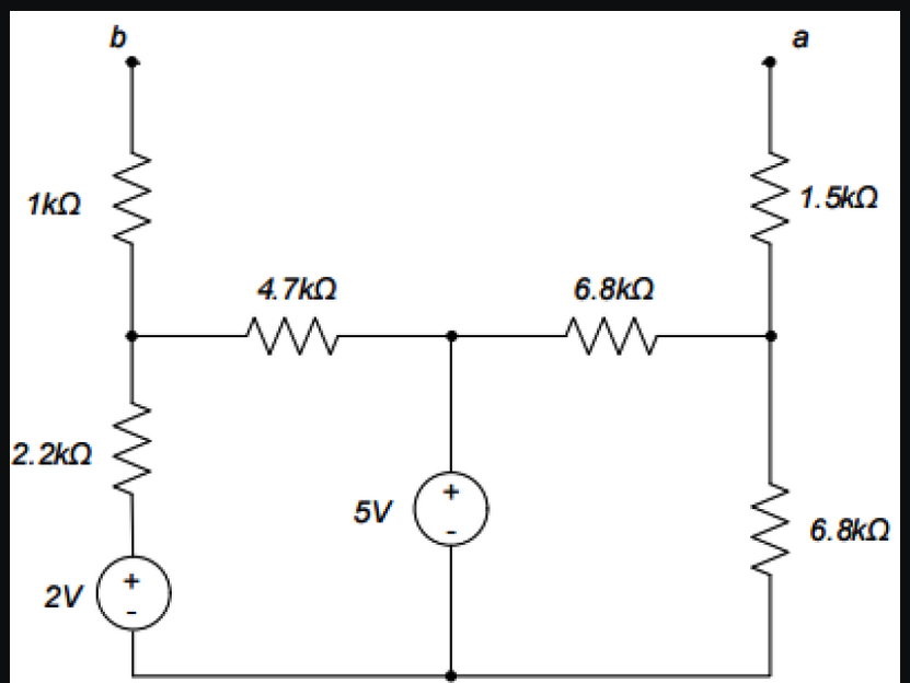 1ΚΩ
b
ww
4.7 ΚΩ
w
6.8ΚΩ
w
2.2ΚΩ
5V
2V
+
a
1. 5ΚΩ
6. 8ΚΩ