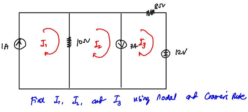 IA
I,
136
10N 5
забз
12/
Find In, In, and Is using nodal and Cramers Rute