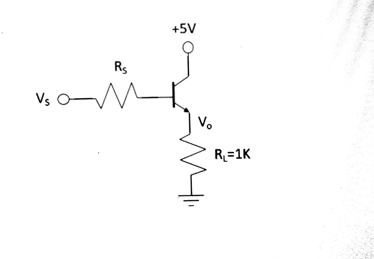 Vs O
R₁
+5V
V₂
R₁=1K